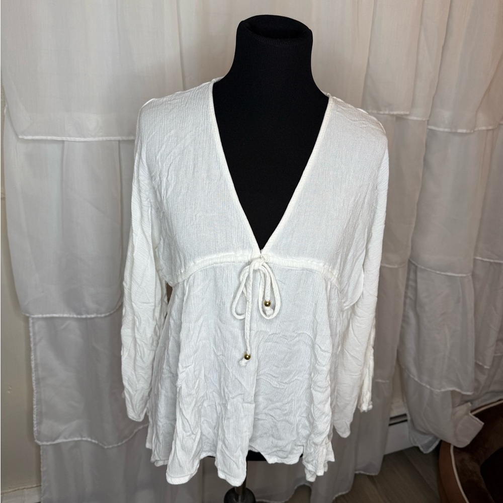 Fashion Nova White Swim Coverup